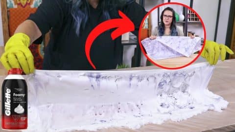 How To Marble Dye A Fabric With Shaving Cream | DIY Joy Projects and Crafts Ideas