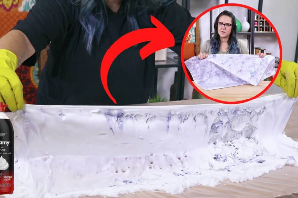 How To Marble Dye A Fabric With Shaving Cream