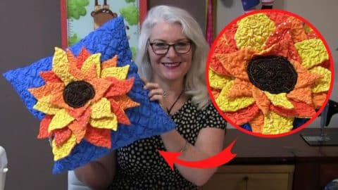 How To Sew A Textured Flower Pillow | DIY Joy Projects and Crafts Ideas