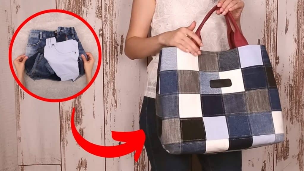 Old Jeans Into a Quilted Bag