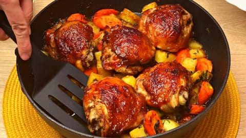 One-Pan Sweet Chili Chicken Thigh Dinner Recipe | DIY Joy Projects and Crafts Ideas
