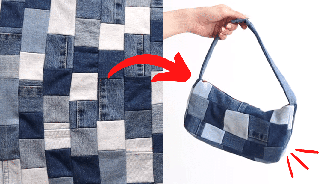 How To Sew A Patchwork Jean Tote Bag
