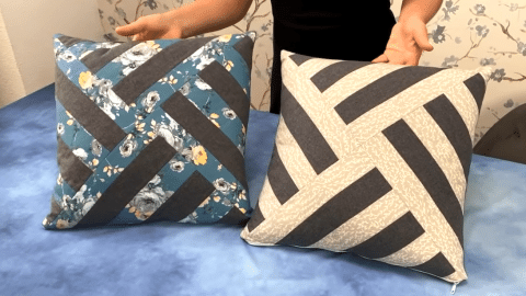 Quilted Fabric Scraps For Cushion Cover | DIY Joy Projects and Crafts Ideas