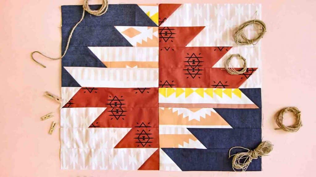 Easy aztec quilt block tutorial