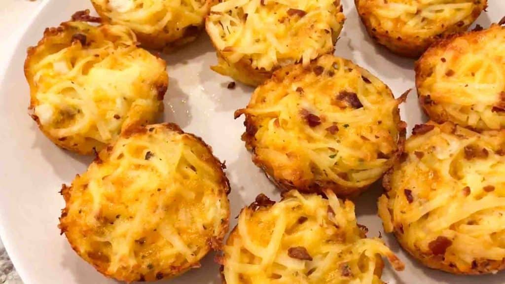 Easy cheesy hash brown cups recipe
