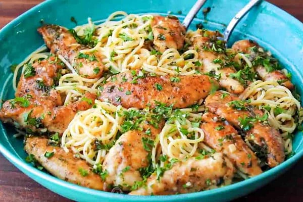 Delicious chicken scampi pasta recipe