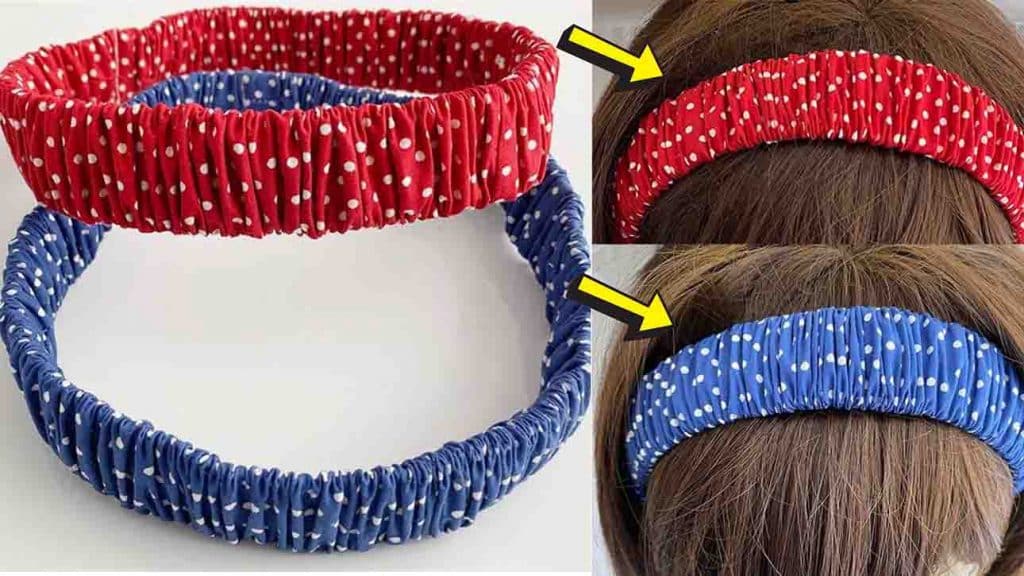 Beginner-friendly DIY wide elastic headband tutorial