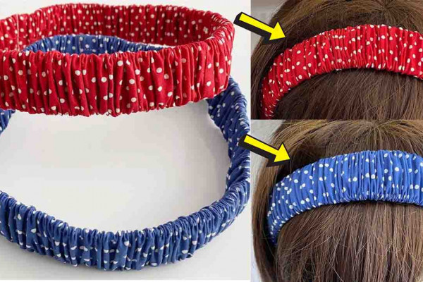 Beginner-friendly DIY wide elastic headband tutorial