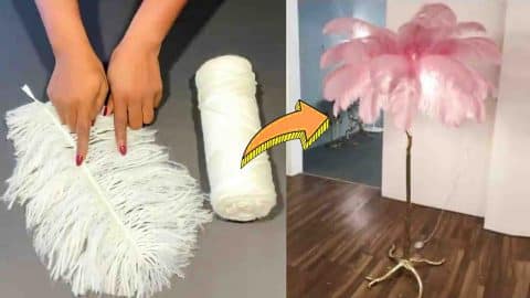 DIY Feather Floor Lamp Tutorial | DIY Joy Projects and Crafts Ideas