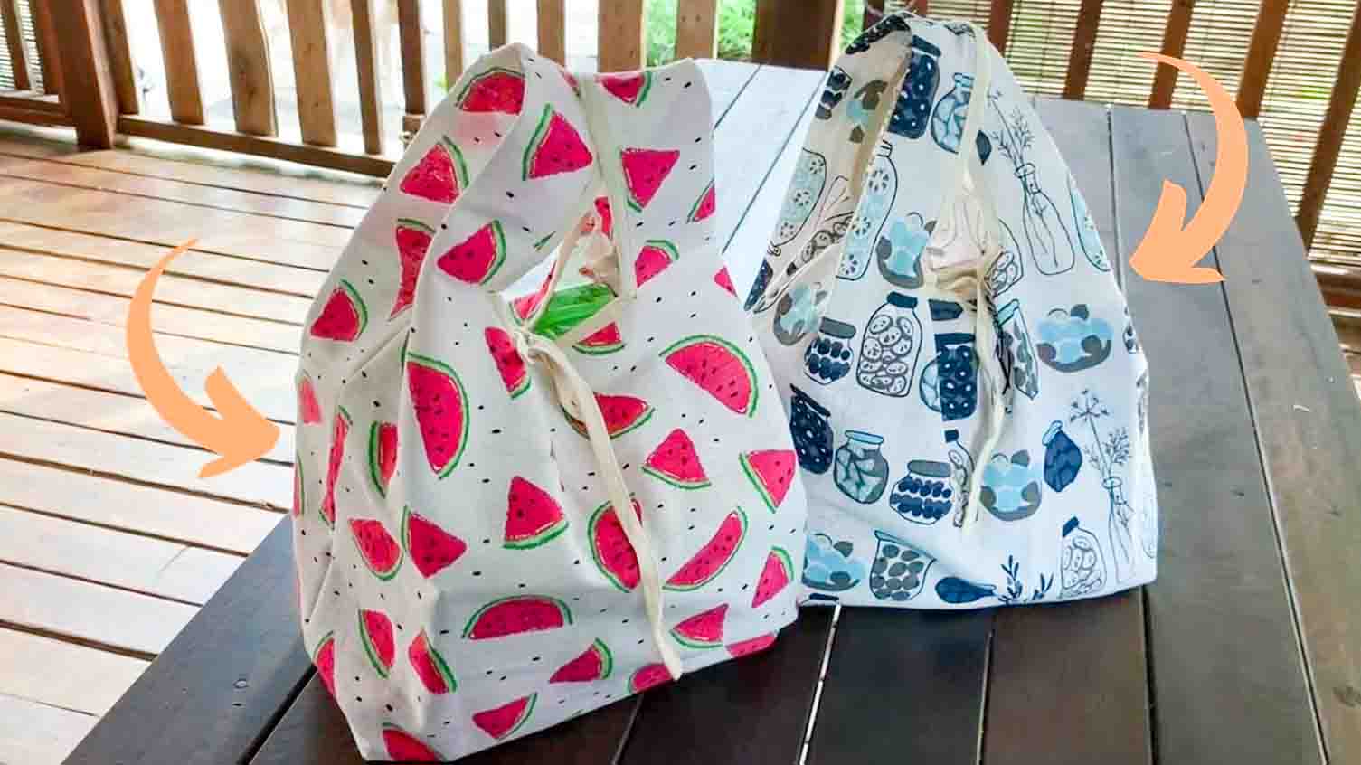 DIY Reusable Shopping Bags - Tastefully Frugal