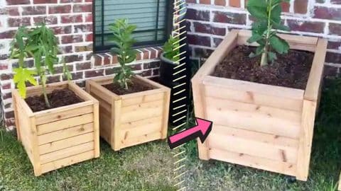 Easy DIY Cedar Planter Box For Under $30 | DIY Joy Projects and Crafts Ideas