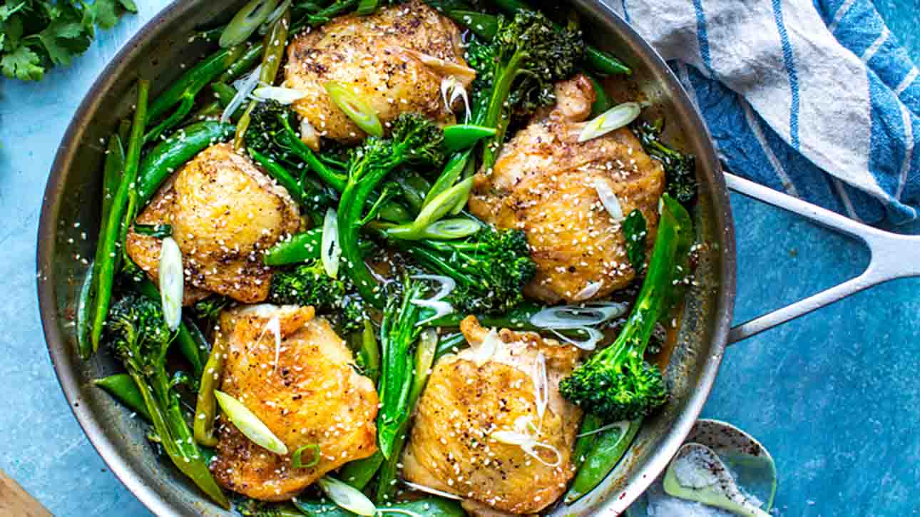 One-Pan Honey & Garlic Chicken Dinner Recipe