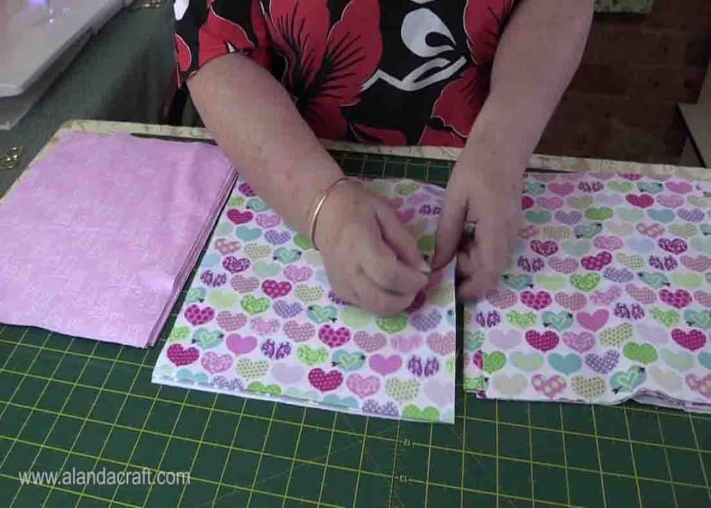 Cutting down the blocks needed for the rag