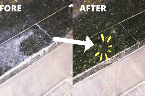 DIY removing hard water stains from granite countertops