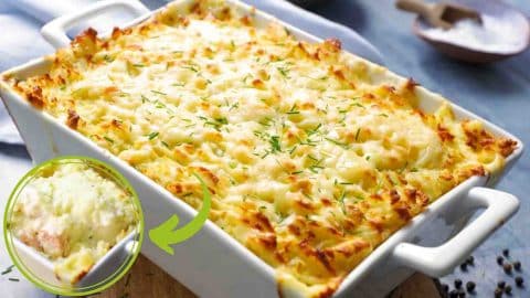 One-Dish Fish Pie with Cheesy Mashed Potato Recipe | DIY Joy Projects and Crafts Ideas