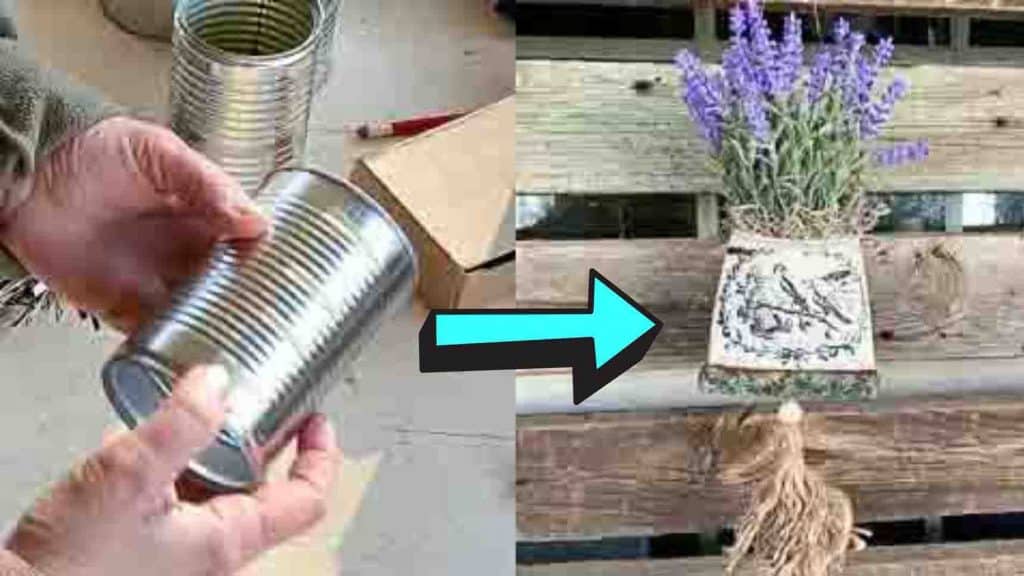 DIY tin can pocket posy prep tutorial