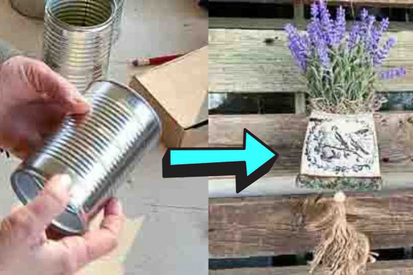 DIY tin can pocket posy prep tutorial