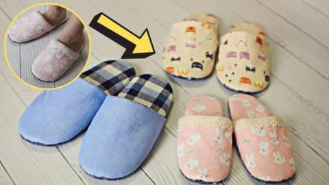 3 Sizes DIY Fabric Slippers Sewing Tutorial | DIY Joy Projects and Crafts Ideas