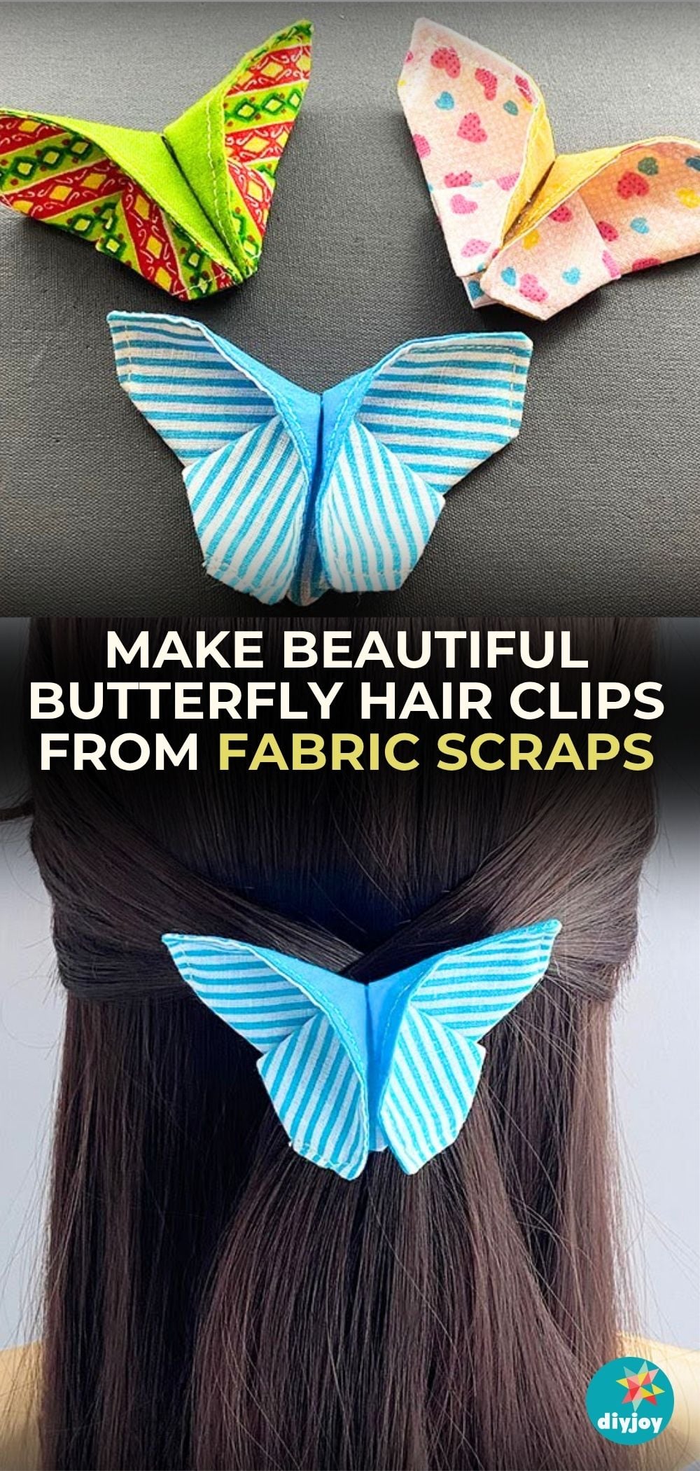 Beautiful Butterfly Hair Clips From Fabric Scraps
