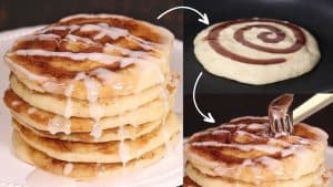 Delicious & Fluffy Cinnamon Roll Pancakes Recipe