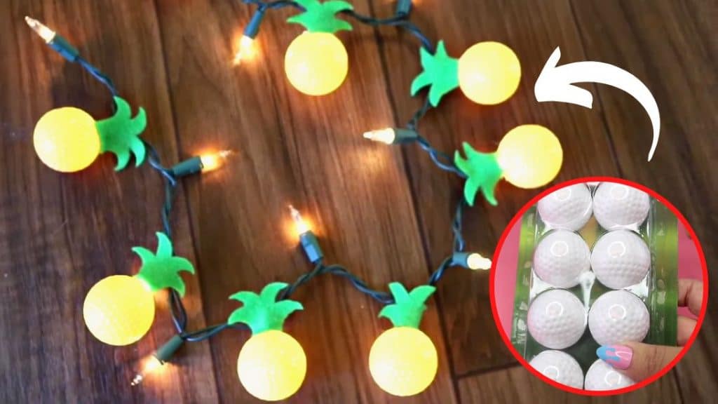 Dollar Tree DIY Pineapple String Lights
