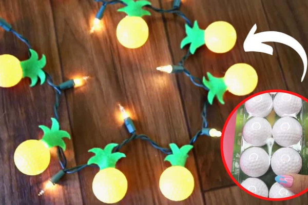 Dollar Tree DIY Pineapple String Lights