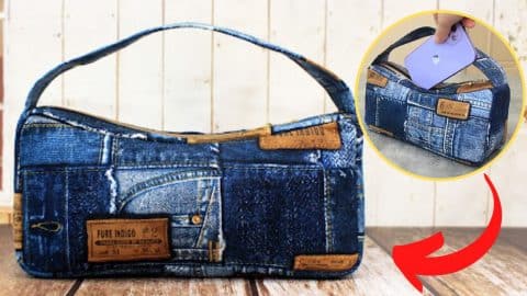 Easy Denim Pouch Bag Sewing Tutorial | DIY Joy Projects and Crafts Ideas