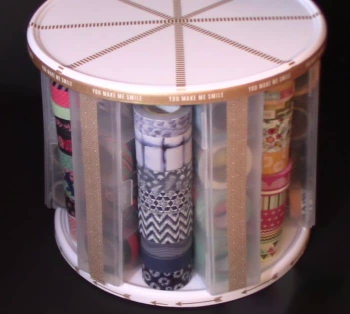 How To Make A DIY Rotating Vinyl Storage, Can Hold 56 Rolls or More, Dollar Tree Hack