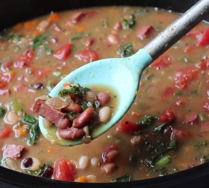 Easy Slow Cooker Bean And Ham Soup Recipe