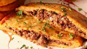 Ground Beef Stuffed Potato Pancakes Recipe