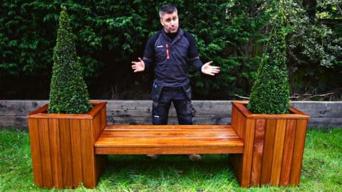 How To Build A Garden Bench With Planters | DIY Joy Projects and Crafts Ideas