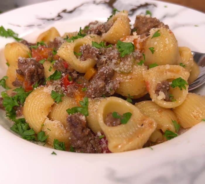 How To Make Skillet Ground Beef & Pasta