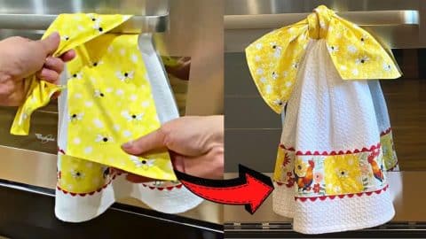 How To Sew A Pretty Tie-On Tea Towel | DIY Joy Projects and Crafts Ideas