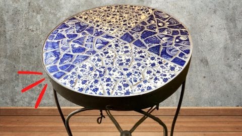 How to Make a Mosaic Table From Plates and Ceramics | DIY Joy Projects and Crafts Ideas