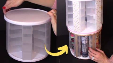 Inexpensive Dollar Tree DIY Rotating Storage | DIY Joy Projects and Crafts Ideas