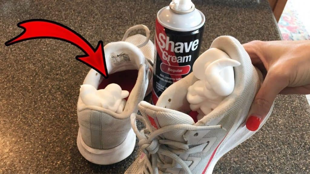 Shaving Cream Hack To Clean And Deodorize Your Shoe