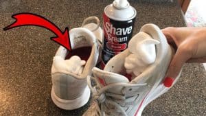 Shaving Cream Hack To Clean And Deodorize Your Shoes