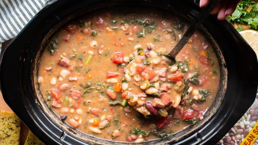 Slow Cooker 15 Bean Soup With Ham Recipe