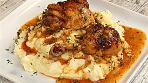 Smothered Chicken & Gravy With Creamy Mashed Potatoes Recipe