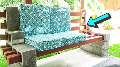 Easy Urban Chic Cinder Block Bench Tutorial | DIY Joy Projects and Crafts Ideas