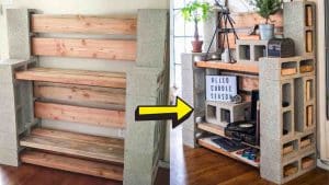 Easy DIY Cinder Block Shelf Tutorial