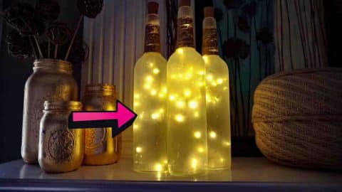 Easy DIY Frosted Wine Bottles Tutorial | DIY Joy Projects and Crafts Ideas