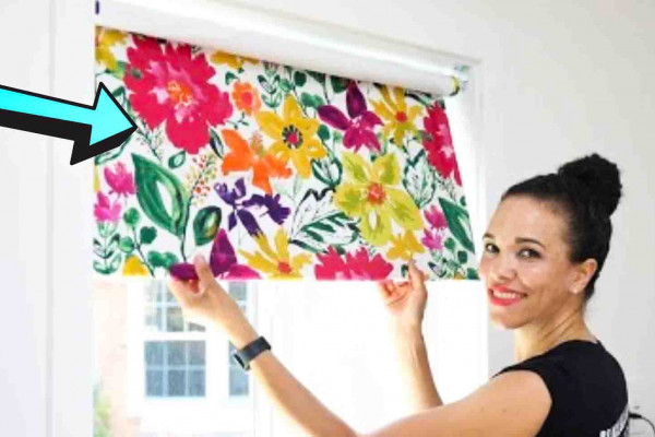 DIY roller shades with blackout fabric