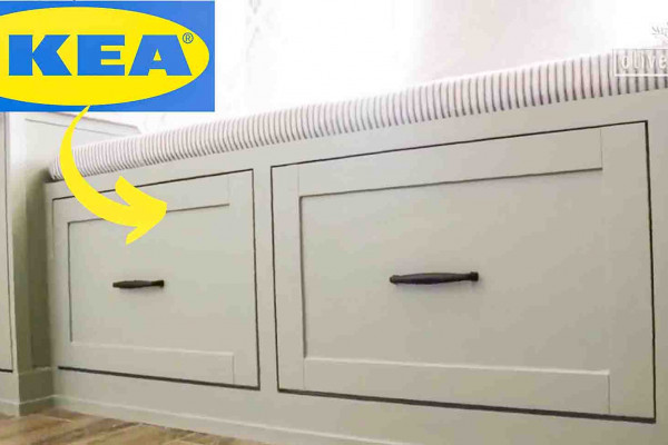 Window seat with Ikea besta drawers