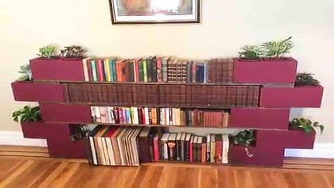 Easy DIY Cinder Block Bookshelf Tutorial | DIY Joy Projects and Crafts Ideas