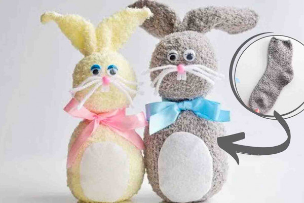 no-sew sock bunnies tutorial