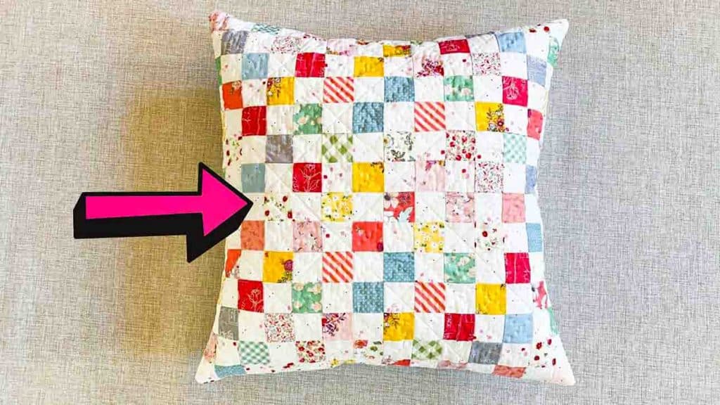 Fast and easy patchwork pillow cover quilt tutorial
