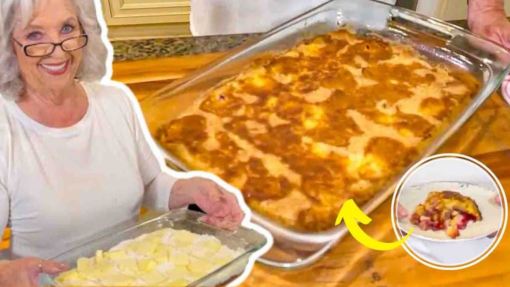 Grammy Peg's cherry-pineapple dump cake recipe - Paula Deen