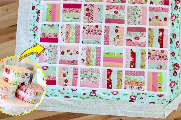 How to make a jelly roll quilt pattern tutorial