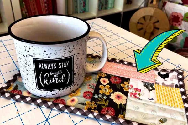 Quit as you go mug rug tutorial